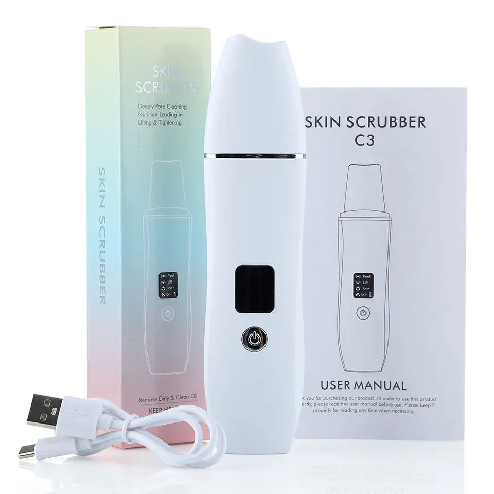 Espátula Ultrasónica Facial DeepClean™ - Limpiador de Poros y Lifting EMS