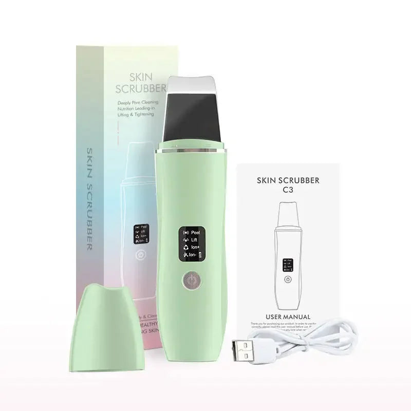 Espátula Ultrasónica Facial DeepClean™ - Limpiador de Poros y Lifting EMS