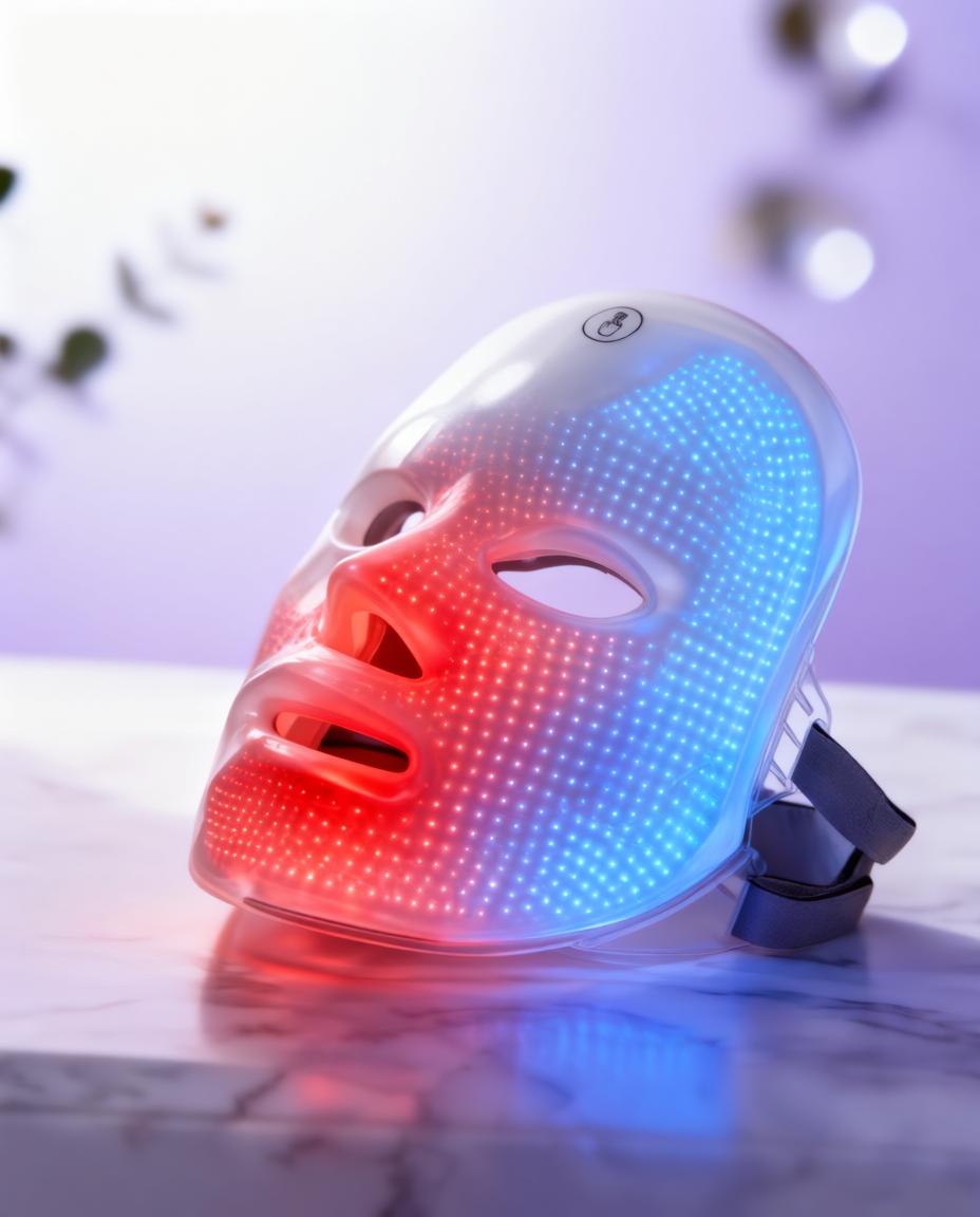 Máscara LED Facial PureGlow™ - Terapia de Fotones 7 en 1