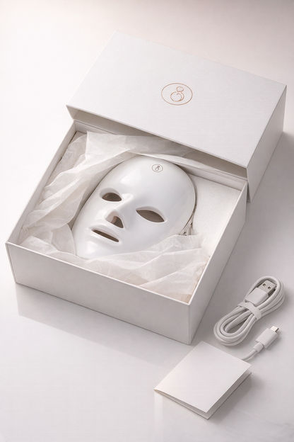 Máscara LED Facial PureGlow™ - Terapia de Fotones 7 en 1